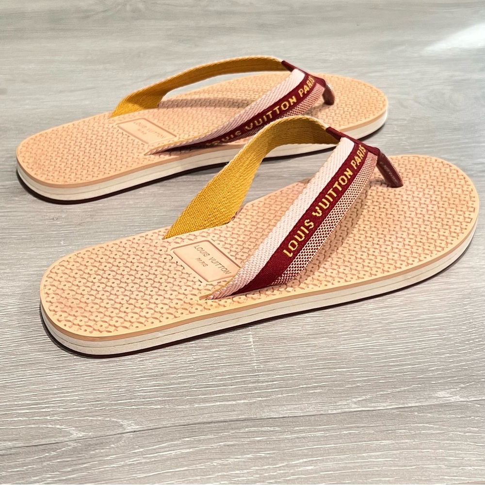 Louis Vuitton Bahia Thong Flip Flop Slippers Size 9 - Picture 3 of 9